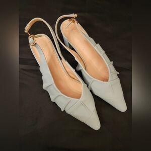 Women's Light Blue Slingback Heels